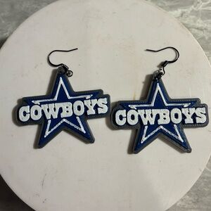 NFL Blue and White Cowboys Earrings